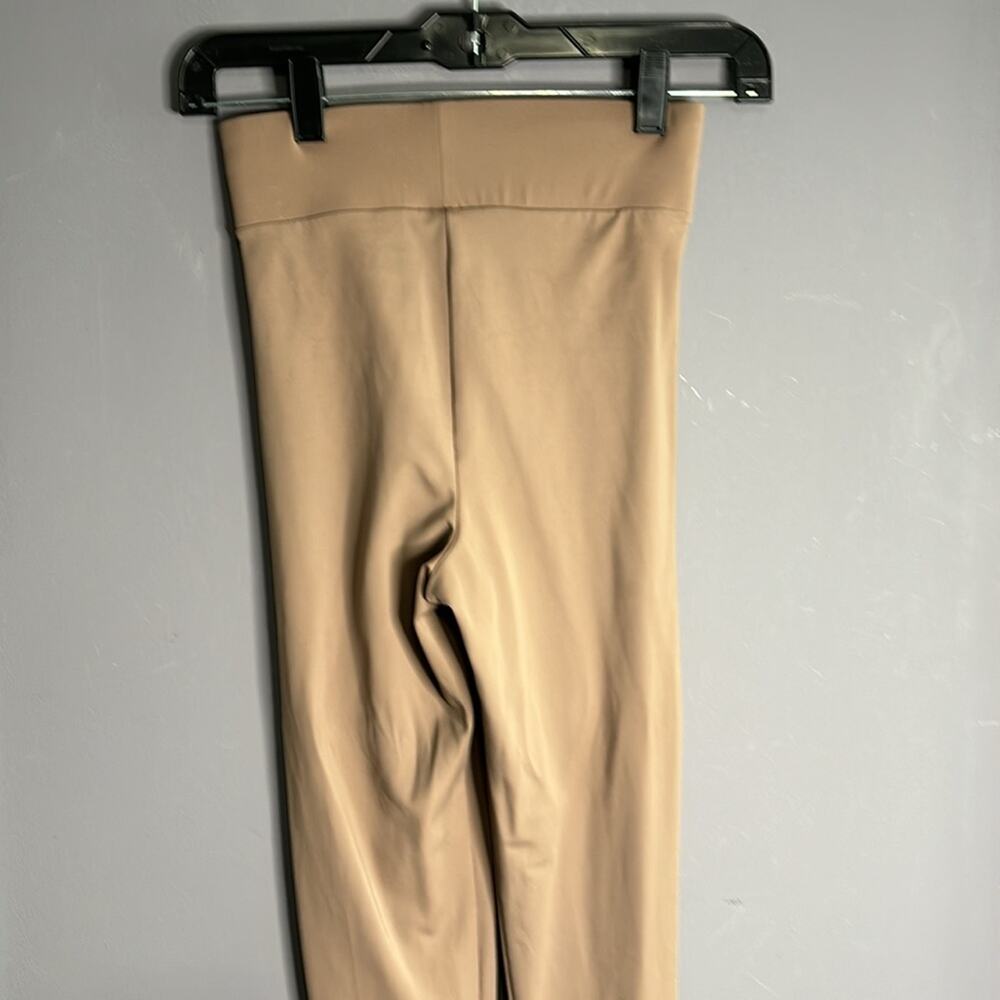 Zara Tan High Waist Leggings Zipper Detail Small - Picture 5 of 9